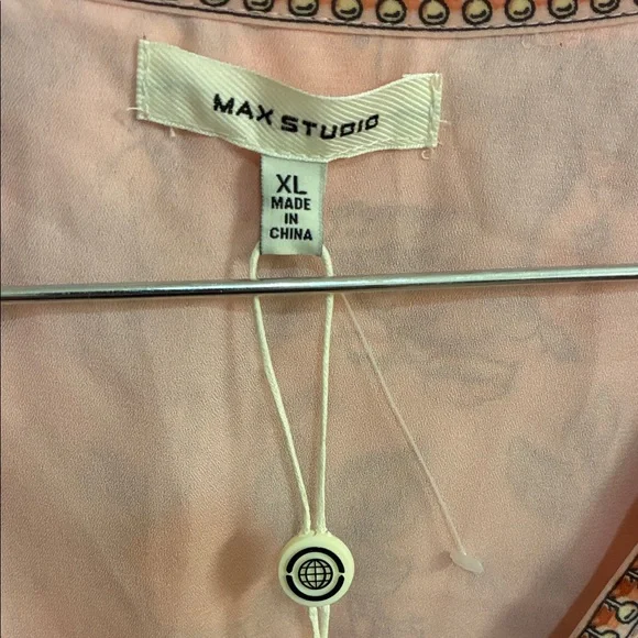 NWT Max Studio Floral Long Sleeve Dress - Pink and Orange in Sz XL - Picture 7 of 14